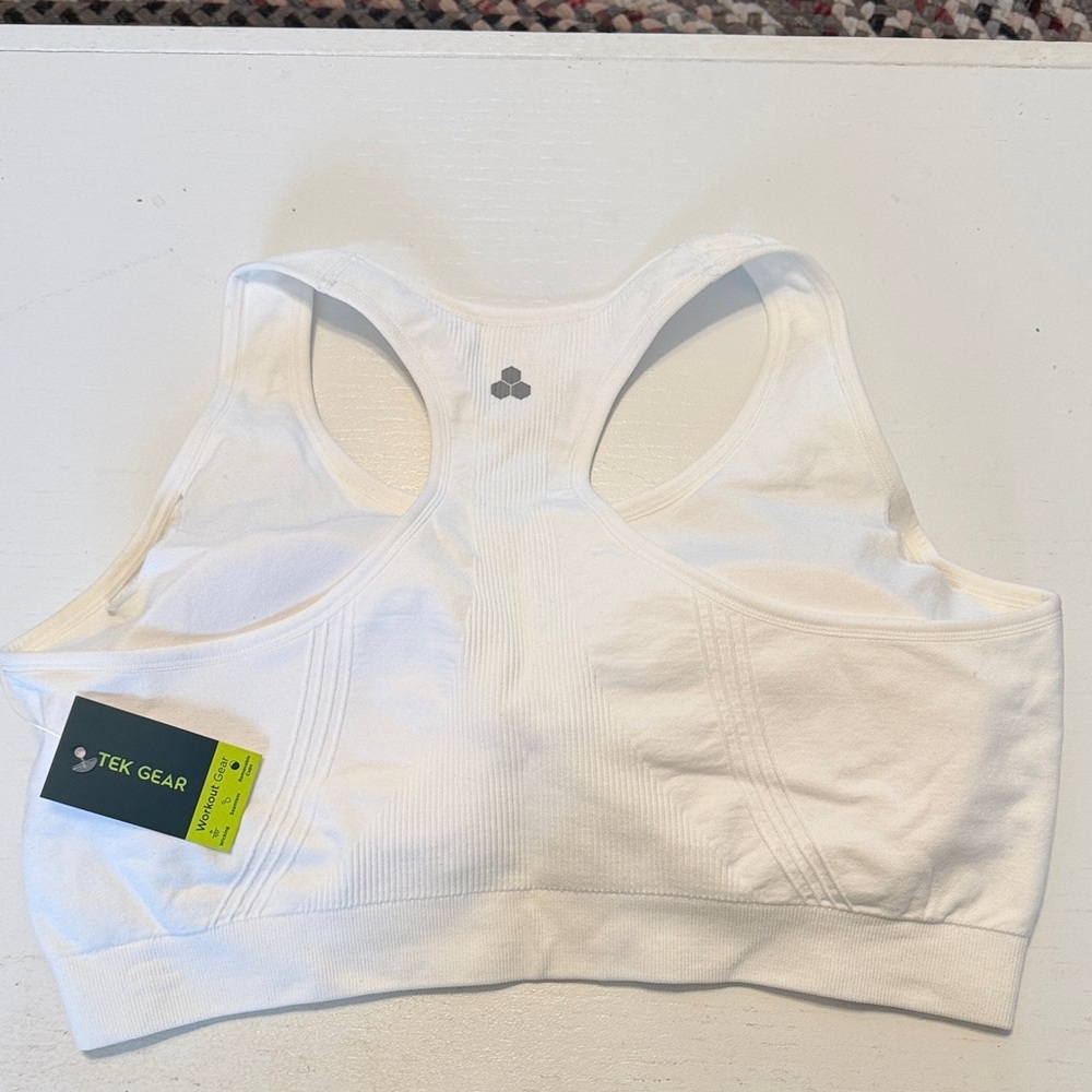 Tek Gear Women's NEW WITH TAGS White Wicking Sports Bra Size 3X - Picture 5 of 8